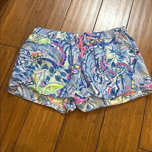 Lilly Pulitzer run around shorts  Blue and Pink Athletic Shorts size medium